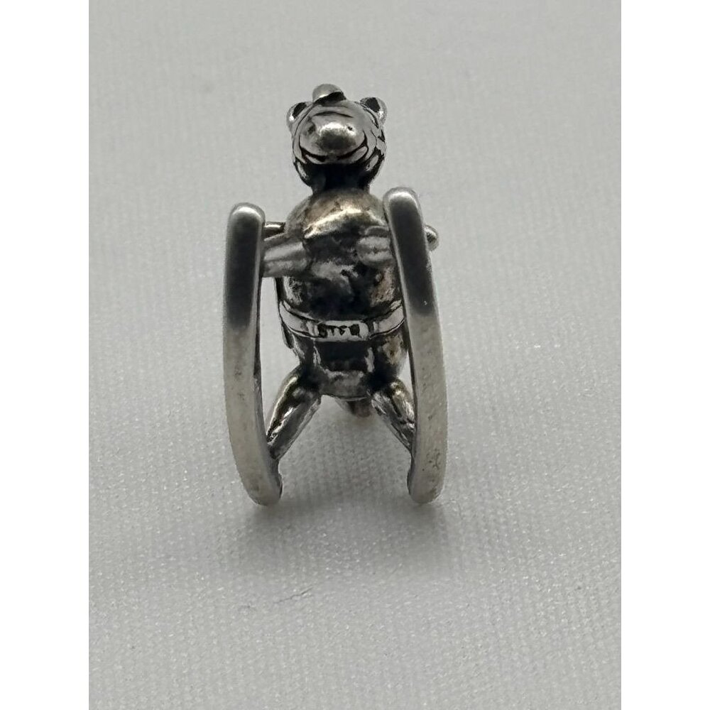 Lot of 3 Small Sterling Silver Charms Rocking Horse, College Charm, Nugget Charm - Picture 7 of 9